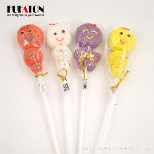 Creative Fruit Flavor long stick jelly  lollipop Candy